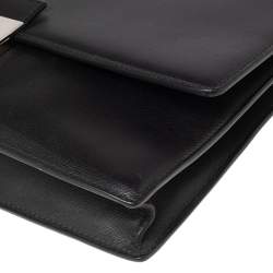 Dior Black Leather Small Briefcase