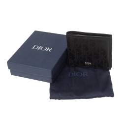 Dior Black Oblique Galaxy Leather Wallet