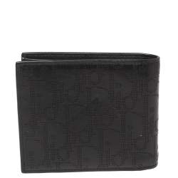 Dior Black Oblique Galaxy Leather Wallet