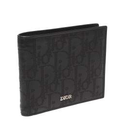 Dior Black Oblique Galaxy Leather Wallet