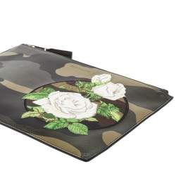 Dior Homme By Kris Van Camouflage Leather Zip Pouch