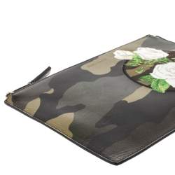 Dior Homme By Kris Van Camouflage Leather Zip Pouch
