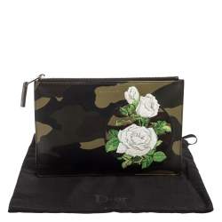 Dior Homme By Kris Van Camouflage Leather Zip Pouch