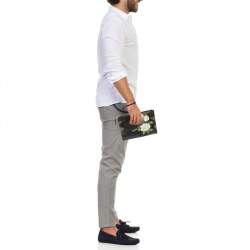 Dior Homme By Kris Van Camouflage Leather Zip Pouch