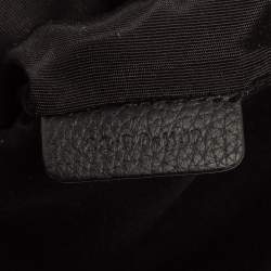 Dior Black Grained Leather Top Zip Slim Clutch