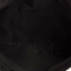 Dior Black Grained Leather Top Zip Slim Clutch