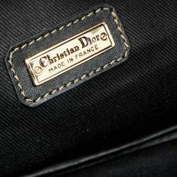 Dior Black Honeycomb Coated Canvas and Leather Vintage Briefcase 