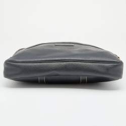 Dior Black Honeycomb Coated Canvas and Leather Vintage Briefcase 