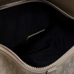 Pre Owned Dior Grey Perforated Oblique Leather Saddle Body Bag