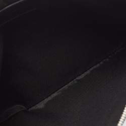 Dior Blue/Black Oblique Print Nylon Zip Pouch