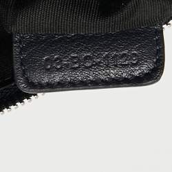 مملوكة مسبقًا Dior Blue Oblique Print Nylon and Leather Zip Pouch