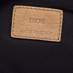 Dior Tan Nubuck Zip Pouch