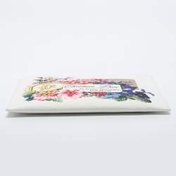 Dior White Floral Print Canvas 30 Avenue Montaigne Zip Pouch
