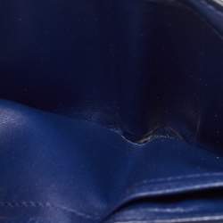 Dior Navy Blue Watersnake Leather Metal Edge Bifold Wallet 
