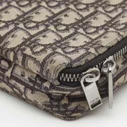 Dior Blue/Beige Oblique Jacquard Canvas Crossbody Pouch