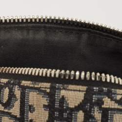Dior Navy Blue/Black Oblique Canvas Roller Messenger Bag