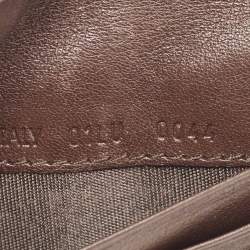 Dior Brown/Beige Calfhair and Leather D Ring Flap Compact Wallet