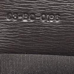 Dior Black Oblique Coated Canvas and Leather Zip Pouch