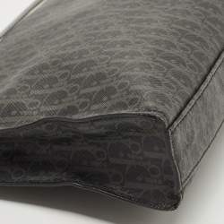 Dior Black Oblique Coated Canvas and Leather Zip Pouch