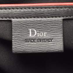 Dior Black Oblique Coated Canvas and Leather Zip Pouch