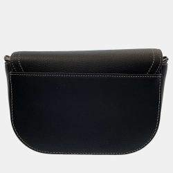 Pre Owned Dior Black Leather Saddle Pouch