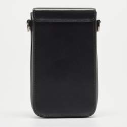 Pre Owned Dior Black Leather Vertical Pouch Bag