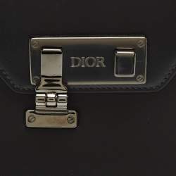 Pre Owned Dior Black Leather Vertical Pouch Bag