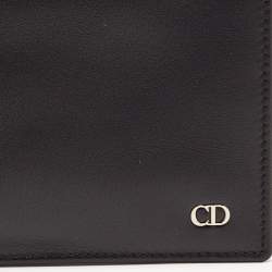 Dior Black Leather CD Icon Bifold Wallet 