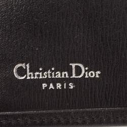 Dior Black Leather CD Icon Bifold Wallet 