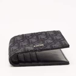 Dior Black Oblique Jacquard Bifold Wallet