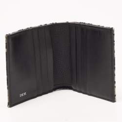 Dior Black/Beige Oblique Jacquard Bifold Wallet
