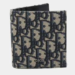 Dior Black/Beige Oblique Jacquard Bifold Wallet