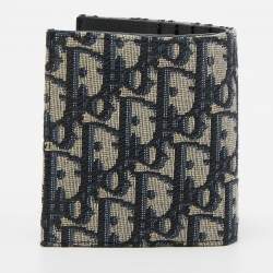 Dior Black/Beige Oblique Jacquard Bifold Wallet