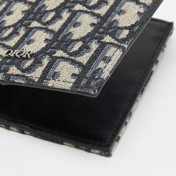 Dior Black/Beige Oblique Jacquard Bifold Wallet
