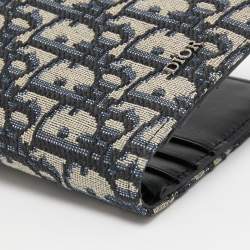 Dior Black/Beige Oblique Jacquard Bifold Wallet