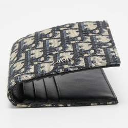 Dior Black/Beige Oblique Jacquard Bifold Wallet