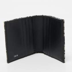 Dior Black/Beige Oblique Jacquard Bifold Wallet