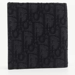 Dior Black Oblique Jacquard Bifold Wallet