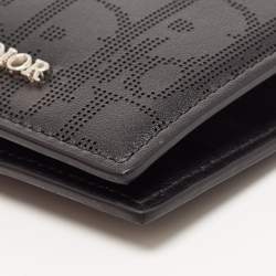 Dior Black Oblique Galaxy Leather Bifold Card Holder