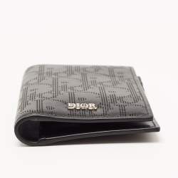 Dior Black Oblique Galaxy Leather Bifold Card Holder