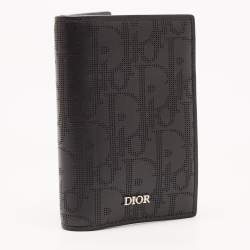 Dior Black Oblique Galaxy Leather Bifold Card Holder