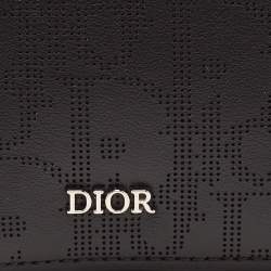 Dior Black Oblique Galaxy Leather Bifold Card Holder