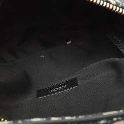 Dior Homme Blue/Black Oblique Canvas and Leather Saddle Sling Bag