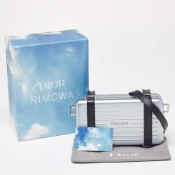 Dior x Rimowa Blue Aluminum and Leather Personal Clutch Bag