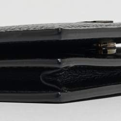 Dior Black Grained Leather Bifold Card Holder