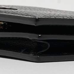 Dior Black Grained Leather Bifold Card Holder