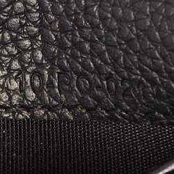 Dior Black Grained Leather Bifold Card Holder