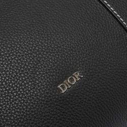 Dior Black Leather Lingot Briefcase Bag