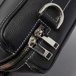 Dior Black Leather Lingot Briefcase Bag