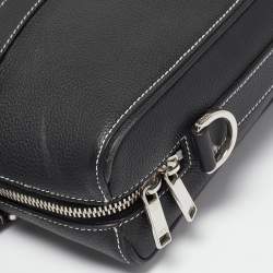 Dior Black Leather Lingot Briefcase Bag